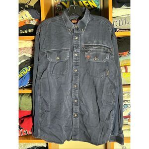 Ariat Men’s Work Fr Flame Resistant Button Long Sleeve Shirt Navy Large